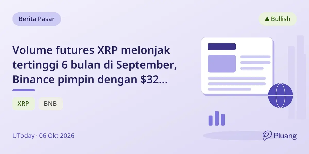 Volume futures XRP melonjak tertinggi 6 bulan di September, Binance pimpin dengan $32 miliar.