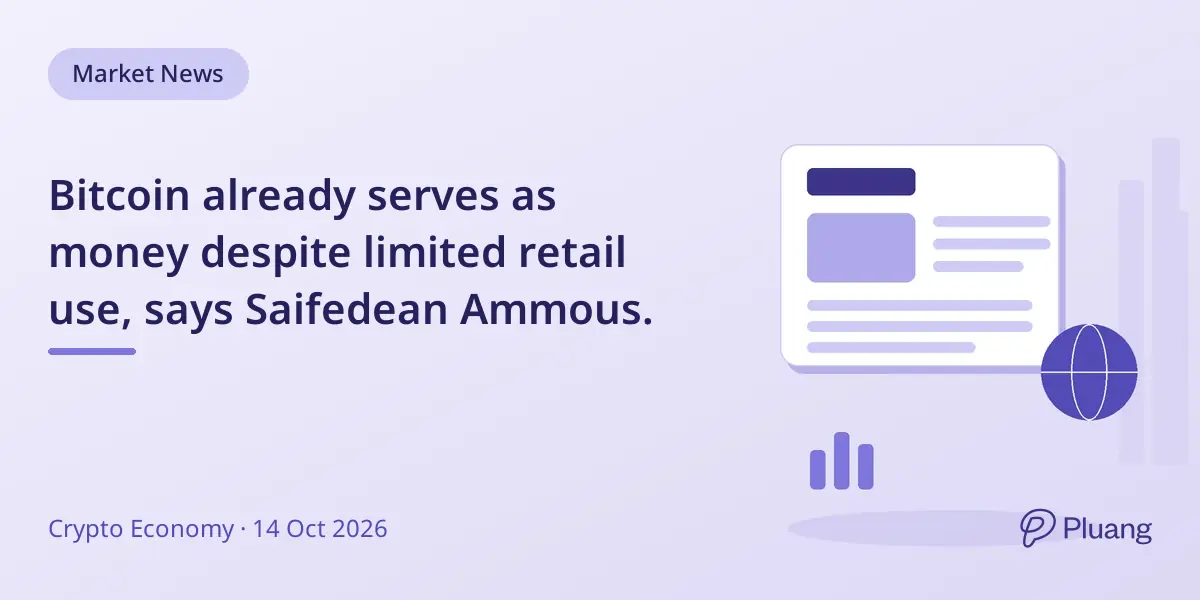 Bitcoin already serves as money despite limited retail use, says Saifedean Ammous.