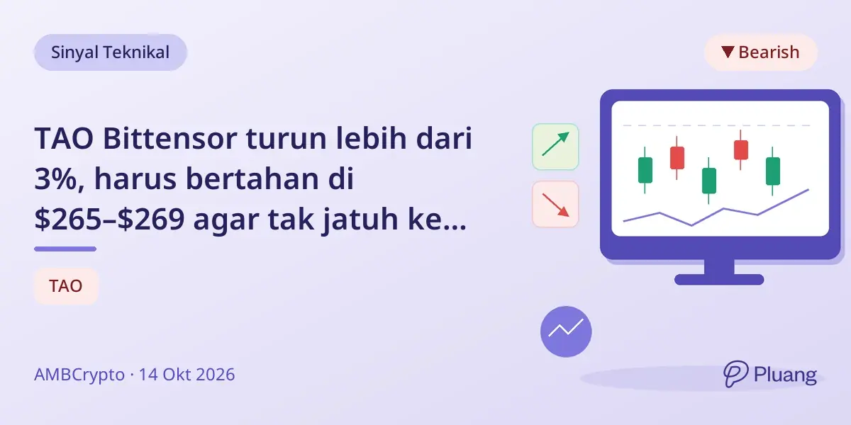 TAO Bittensor turun lebih dari 3%, harus bertahan di $265–$269 agar tak jatuh ke $215.