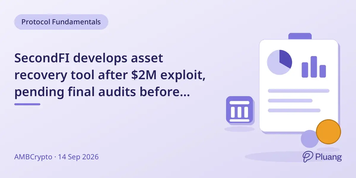 SecondFI develops asset recovery tool after $2M exploit, pending final audits before launch.