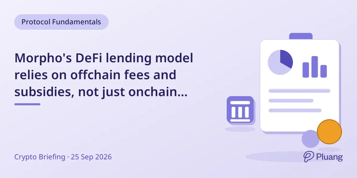 Morpho's DeFi lending model relies on offchain fees and subsidies, not just onchain revenue, to sustain curators.