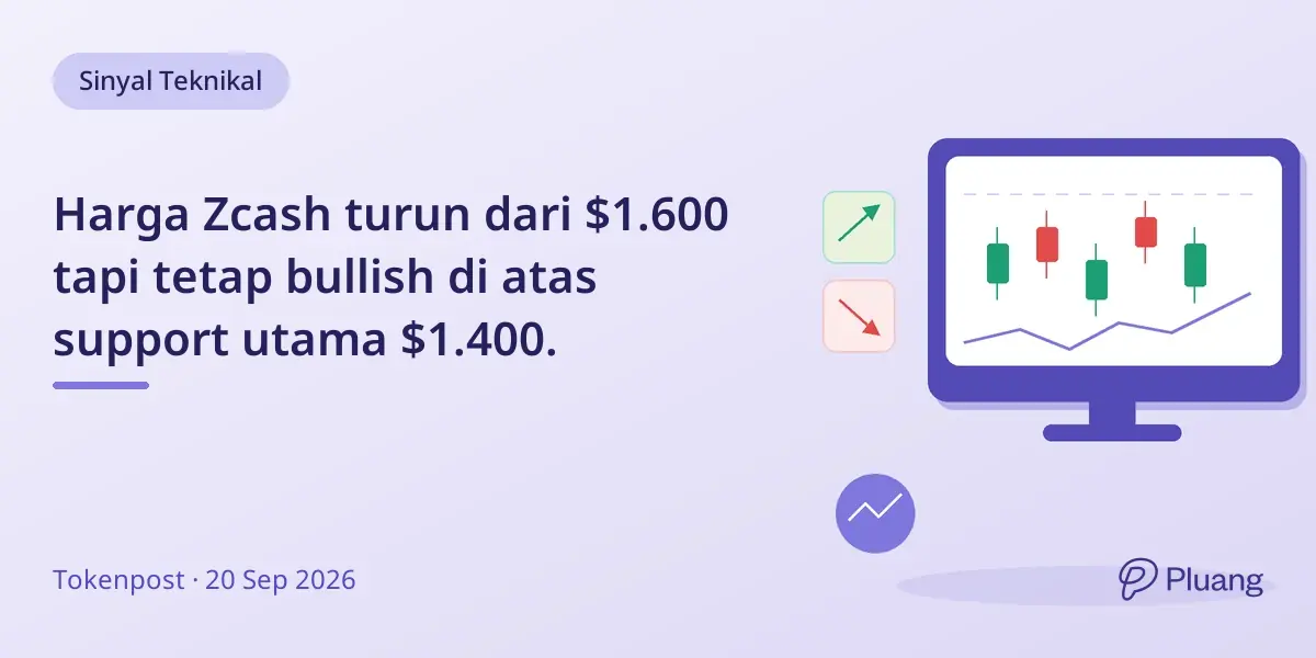 Harga Zcash turun dari $1.600 tapi tetap bullish di atas support utama $1.400.