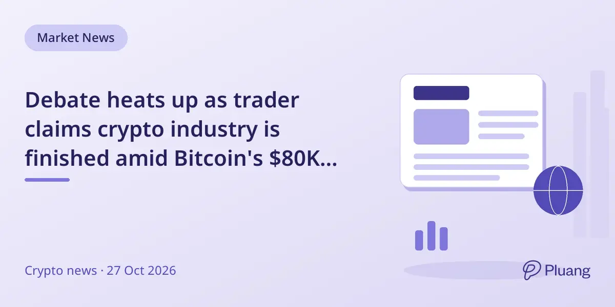 Debate heats up as trader claims crypto industry is finished amid Bitcoin's $80K struggle and fading public interest.