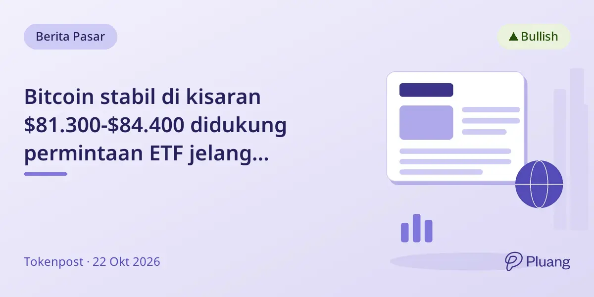 Bitcoin stabil di kisaran $81.300-$84.400 didukung permintaan ETF jelang keputusan suku bunga Fed.