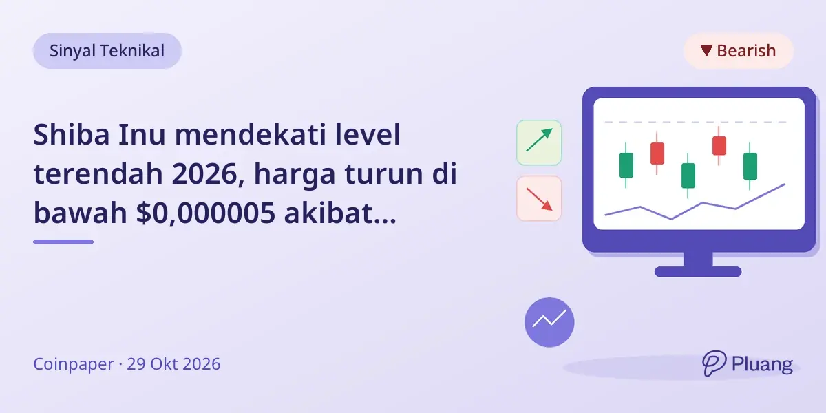 Shiba Inu mendekati level terendah 2026, harga turun di bawah $0,000005 akibat tekanan jual dan sentimen lemah