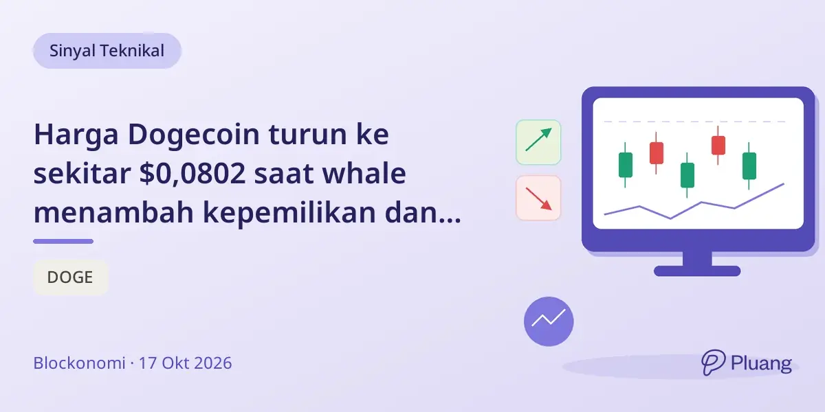 Harga Dogecoin turun ke sekitar $0,0802 saat whale menambah kepemilikan dan tren mendukung potensi rebound.