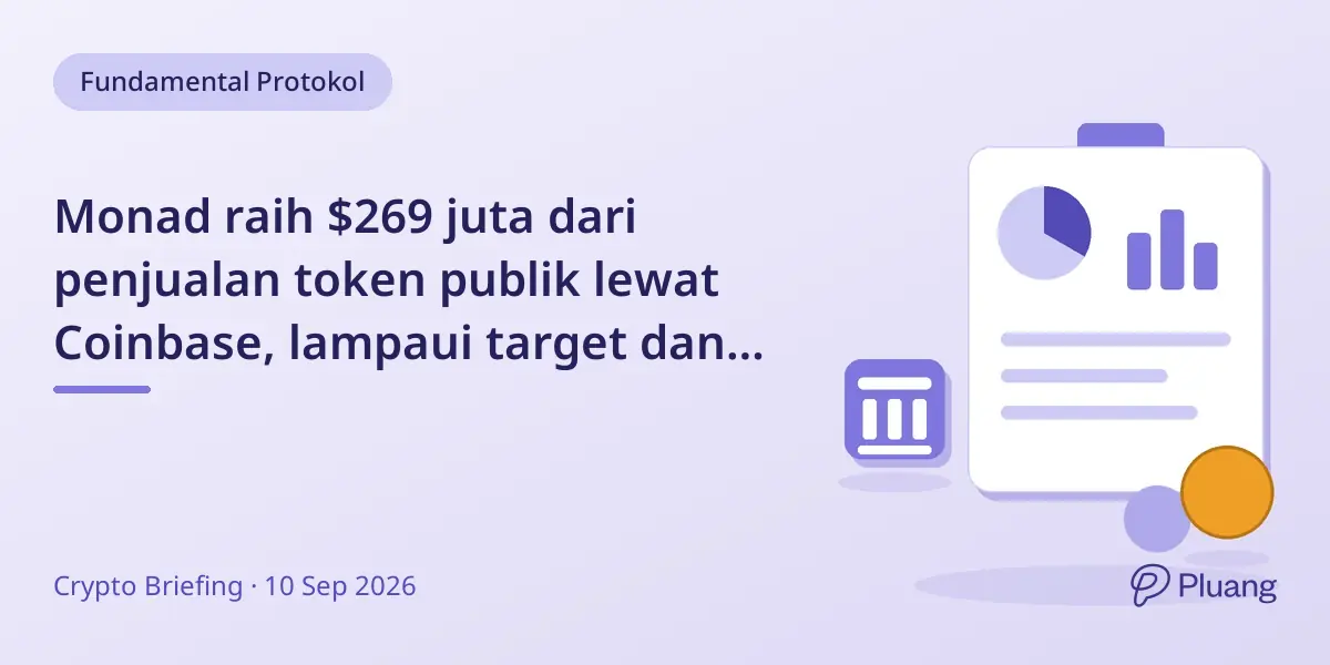 Monad raih $269 juta dari penjualan token publik lewat Coinbase, lampaui target dan luncurkan mainnet.