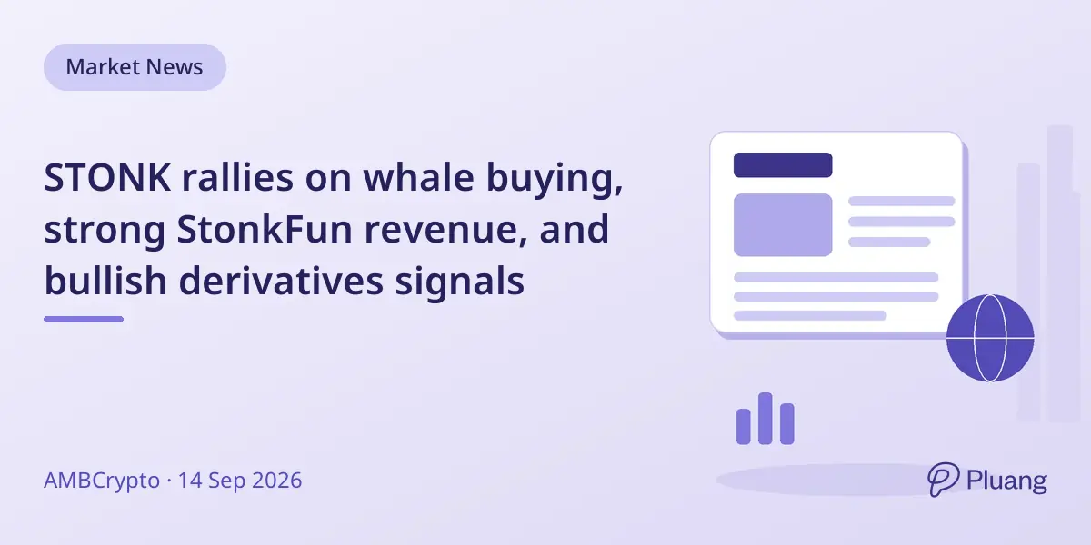 STONK rallies on whale buying, strong StonkFun revenue, and bullish derivatives signals