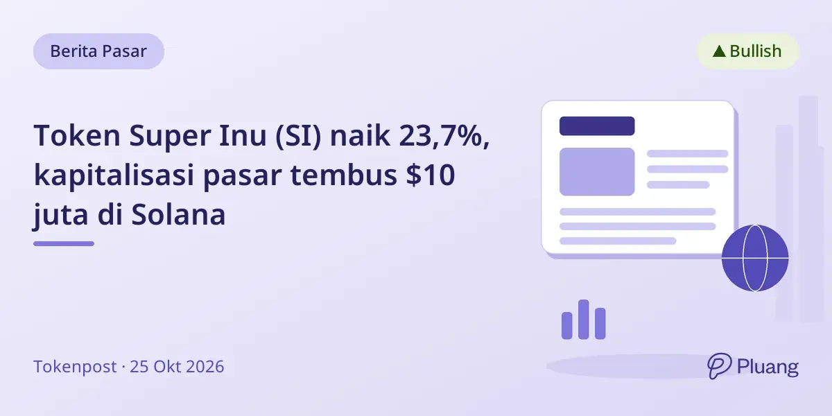 Token Super Inu (SI) naik 23,7%, kapitalisasi pasar tembus $10 juta di Solana