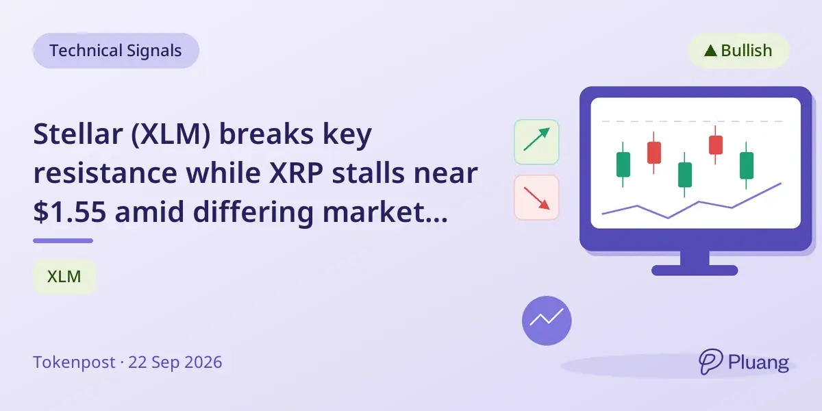 Stellar (XLM) breaks key resistance while XRP stalls near $1.55 amid differing market momentum.