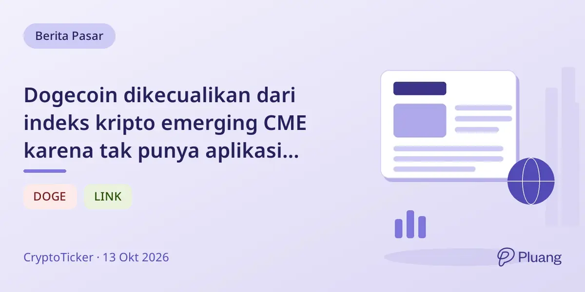 Dogecoin dikecualikan dari indeks kripto emerging CME karena tak punya aplikasi blockchain, meski kapitalisasi pasar lebih besar dari Chainlink.