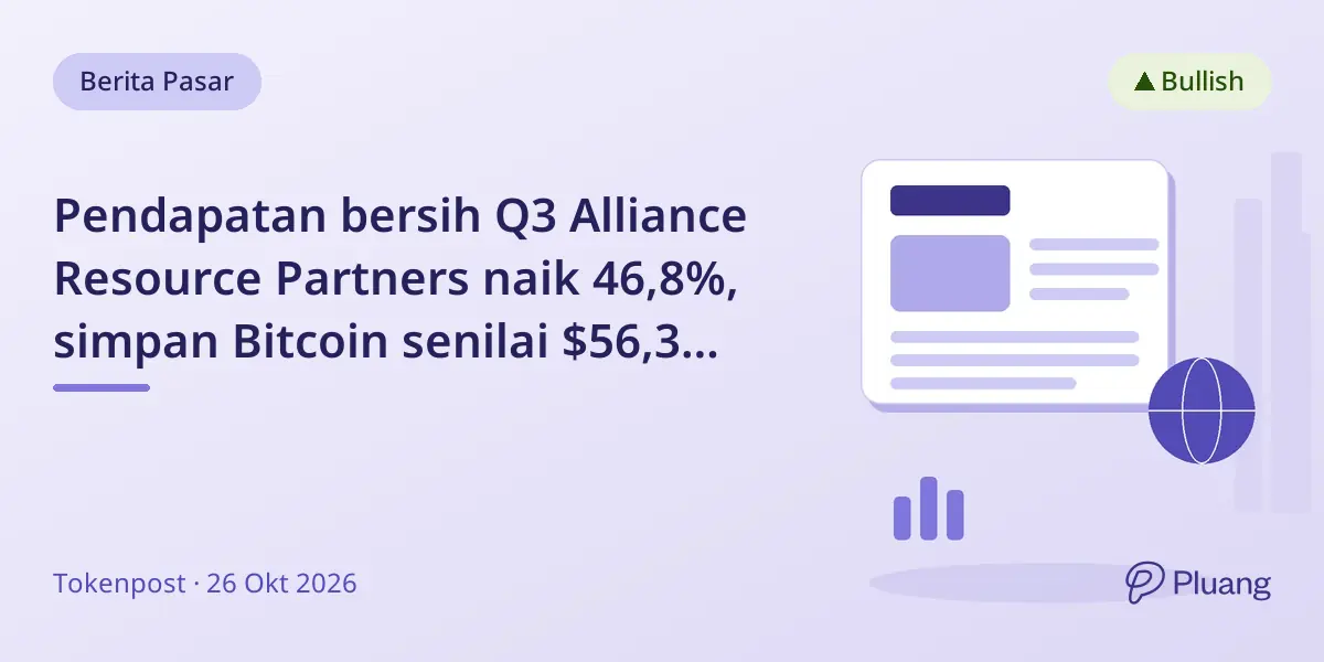 Pendapatan bersih Q3 Alliance Resource Partners naik 46,8%, simpan Bitcoin senilai $56,3 juta.