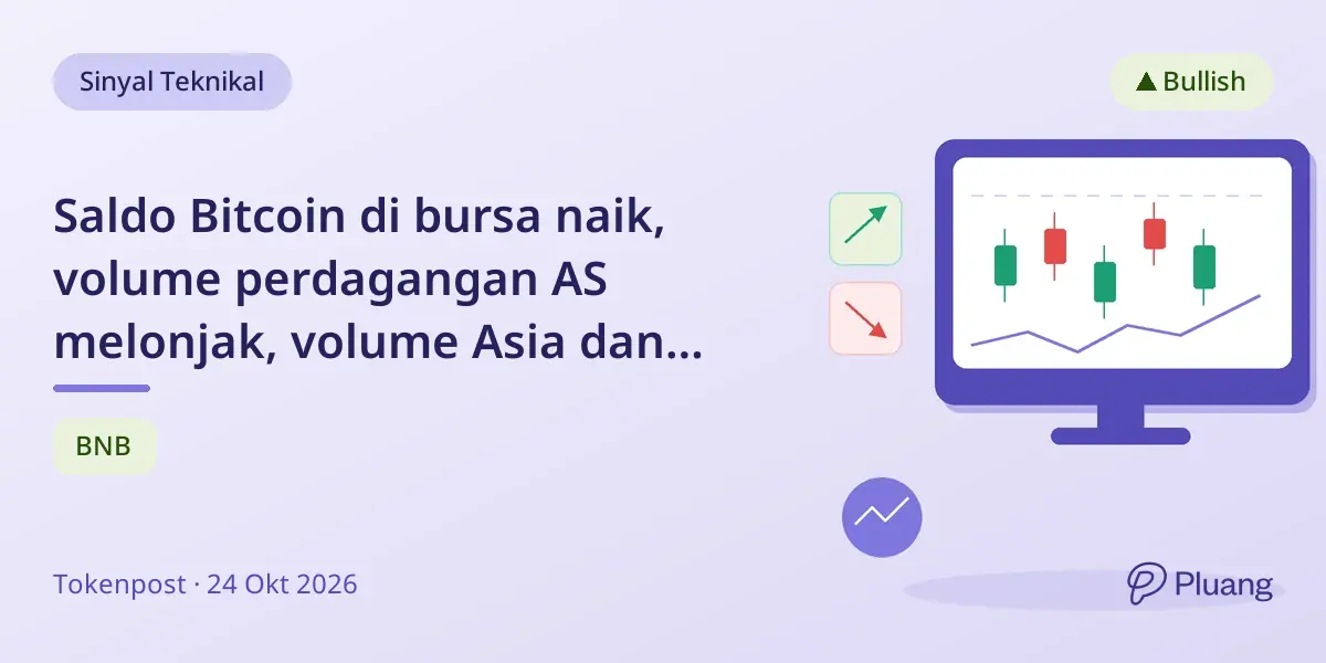 Saldo Bitcoin di bursa naik, volume perdagangan AS melonjak, volume Asia dan Eropa turun tajam