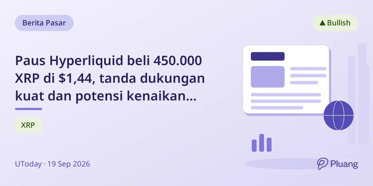 Paus Hyperliquid beli 450.000 XRP di $1,44, tanda dukungan kuat dan potensi kenaikan harga.