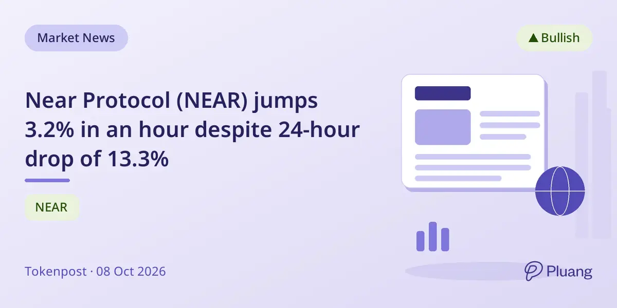 Near Protocol (NEAR) jumps 3.2% in an hour despite 24-hour drop of 13.3%