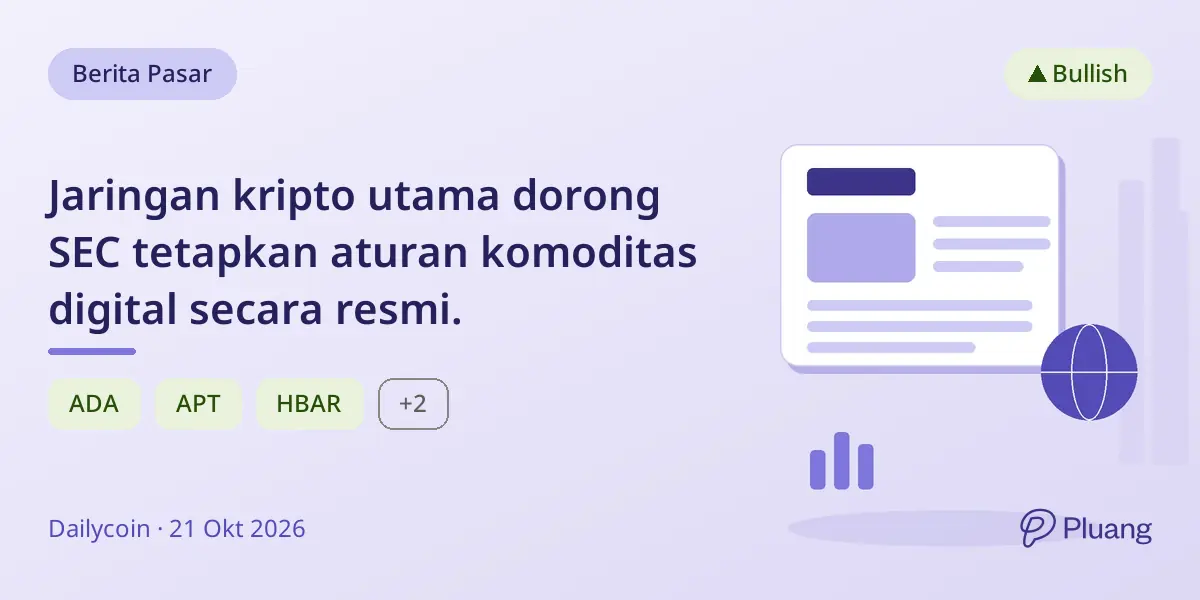 Jaringan kripto utama dorong SEC tetapkan aturan komoditas digital secara resmi.