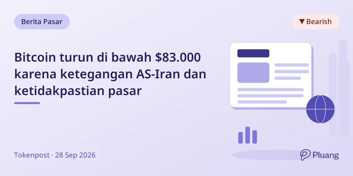 Bitcoin turun di bawah $83.000 karena ketegangan AS-Iran dan ketidakpastian pasar