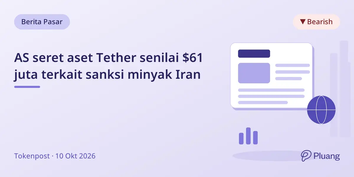 AS seret aset Tether senilai $61 juta terkait sanksi minyak Iran