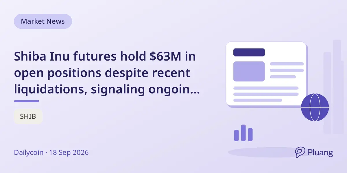 Shiba Inu futures hold $63M in open positions despite recent liquidations, signaling ongoing market interest.