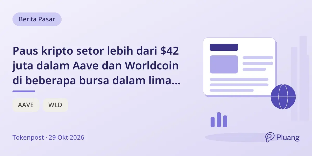 Paus kripto setor lebih dari $42 juta dalam Aave dan Worldcoin di beberapa bursa dalam lima hari