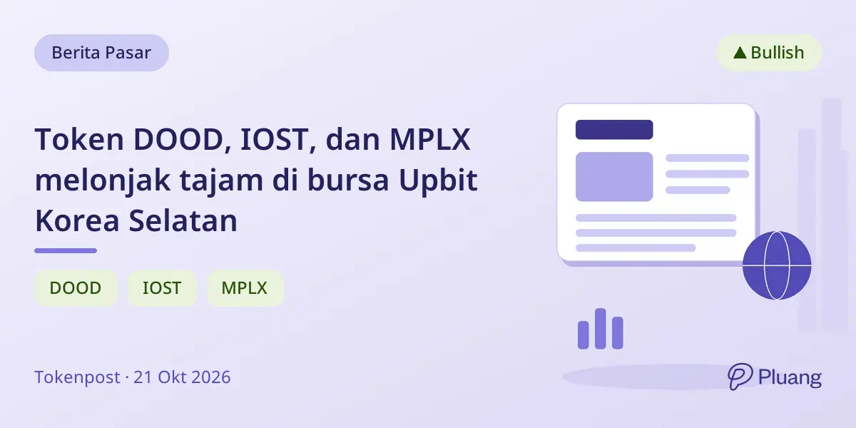 Token DOOD, IOST, dan MPLX melonjak tajam di bursa Upbit Korea Selatan