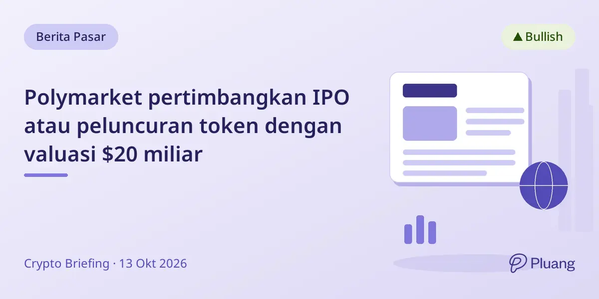 Polymarket pertimbangkan IPO atau peluncuran token dengan valuasi $20 miliar