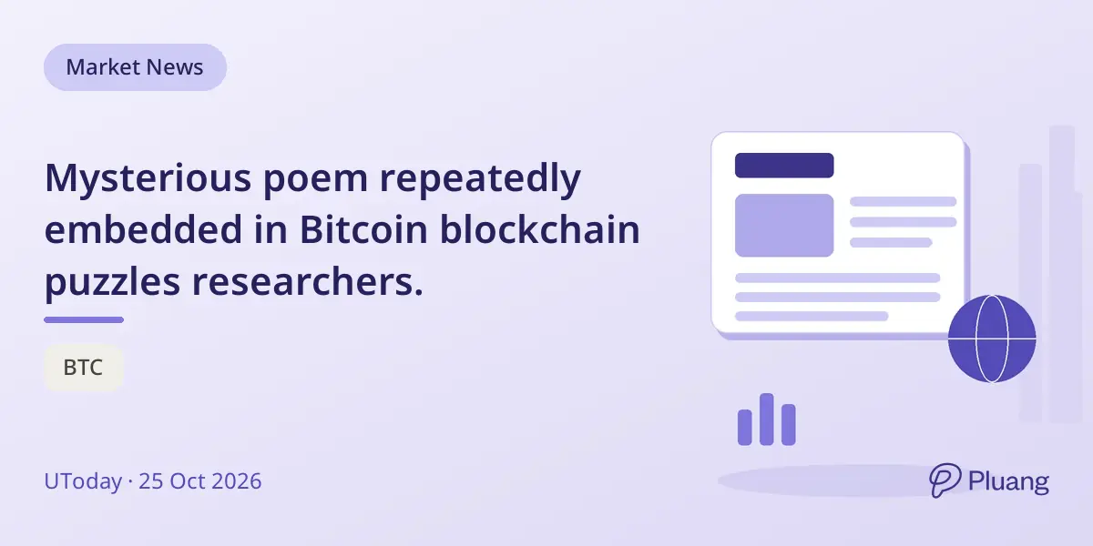 Mysterious poem repeatedly embedded in Bitcoin blockchain puzzles researchers.