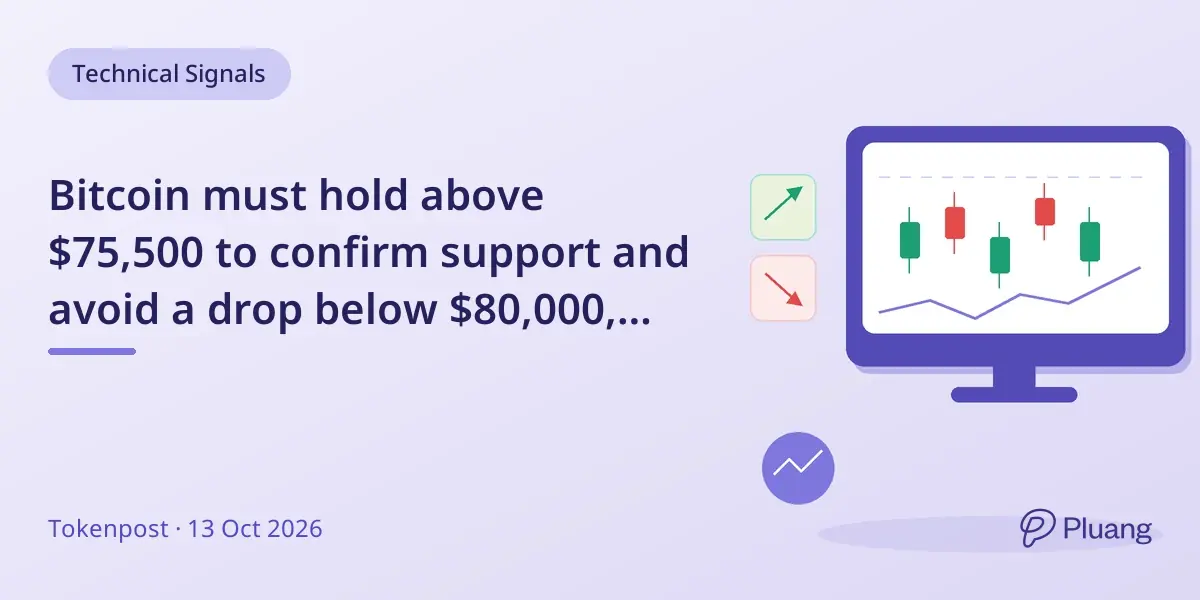 Bitcoin must hold above $75,500 to confirm support and avoid a drop below $80,000, says analyst Killa.