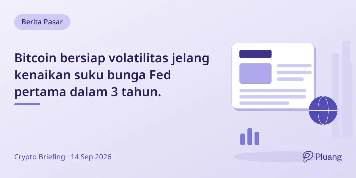 Bitcoin bersiap volatilitas jelang kenaikan suku bunga Fed pertama dalam 3 tahun.