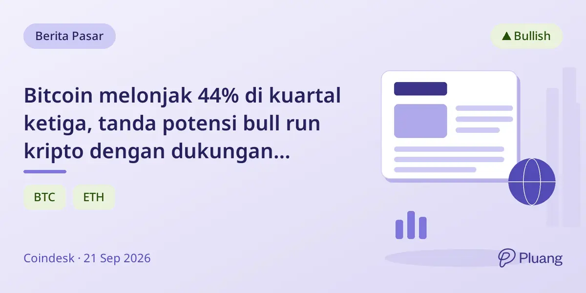 Bitcoin melonjak 44% di kuartal ketiga, tanda potensi bull run kripto dengan dukungan regulasi AS baru.