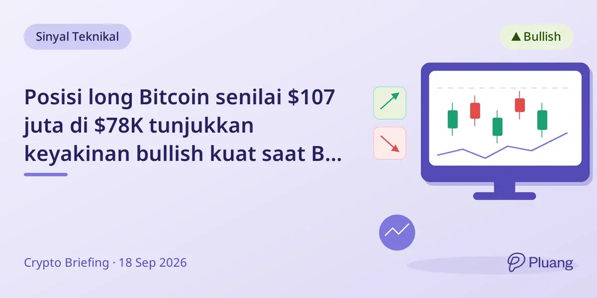 Posisi long Bitcoin senilai $107 juta di $78K tunjukkan keyakinan bullish kuat saat BTC di atas $80K.