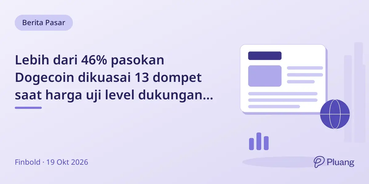 Lebih dari 46% pasokan Dogecoin dikuasai 13 dompet saat harga uji level dukungan $0,08