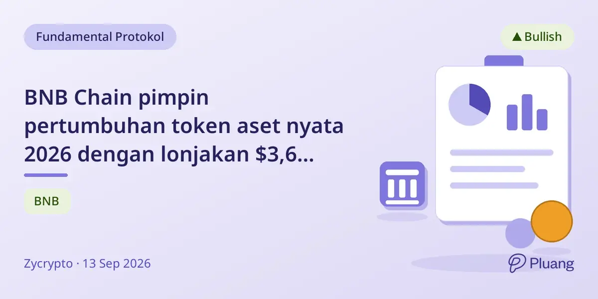 BNB Chain pimpin pertumbuhan token aset nyata 2026 dengan lonjakan $3,6 miliar, lampaui Solana dan Ethereum.
