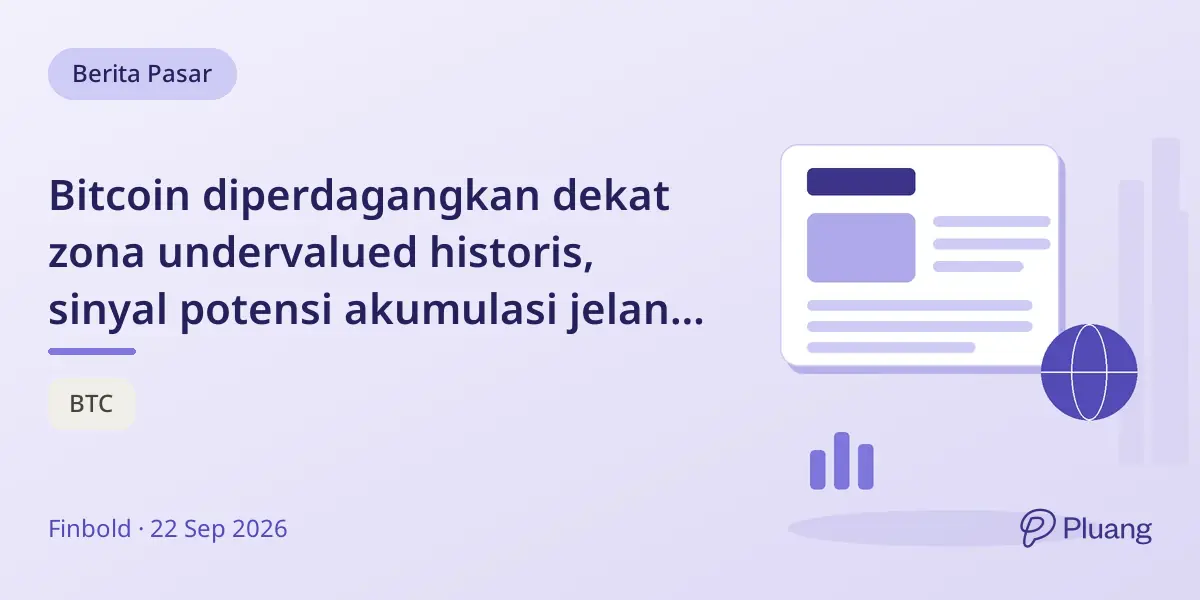 Bitcoin diperdagangkan dekat zona undervalued historis, sinyal potensi akumulasi jelang Oktober 2026.