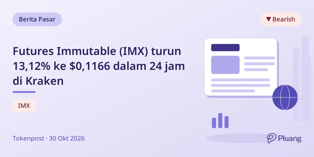 Futures Immutable (IMX) turun 13,12% ke $0,1166 dalam 24 jam di Kraken
