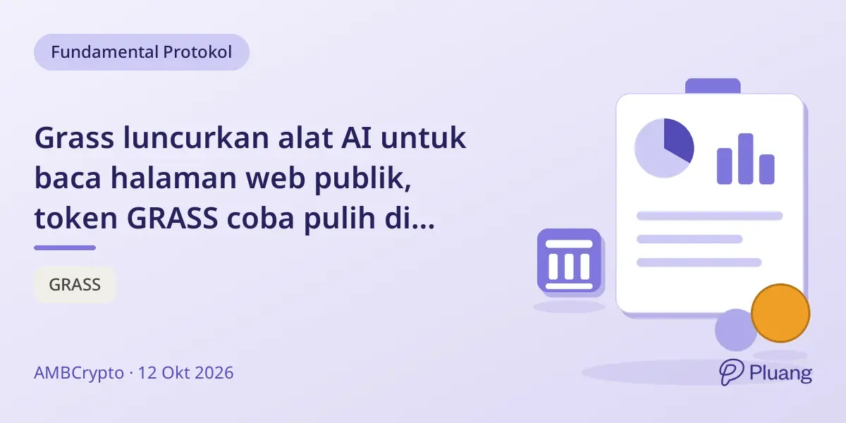 Grass luncurkan alat AI untuk baca halaman web publik, token GRASS coba pulih di sekitar $0,77.