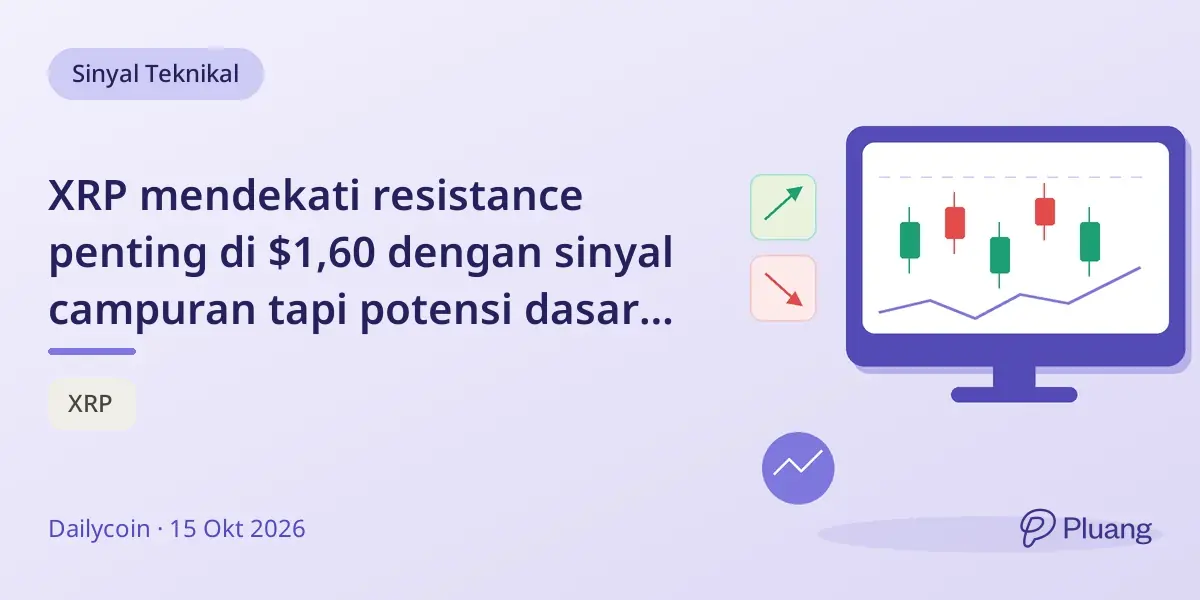 XRP mendekati resistance penting di $1,60 dengan sinyal campuran tapi potensi dasar lokal terbentuk.