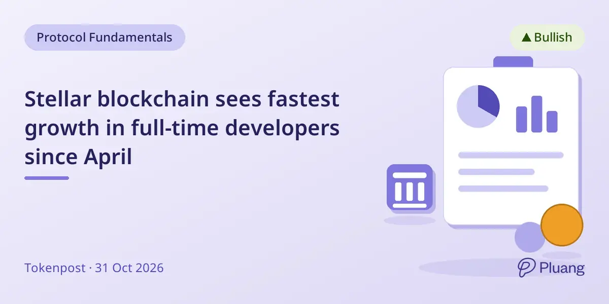 Stellar blockchain sees fastest growth in full-time developers since April