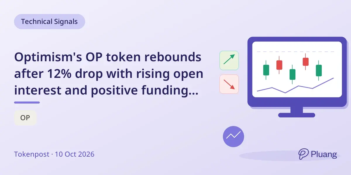 Optimism's OP token rebounds after 12% drop with rising open interest and positive funding rate.