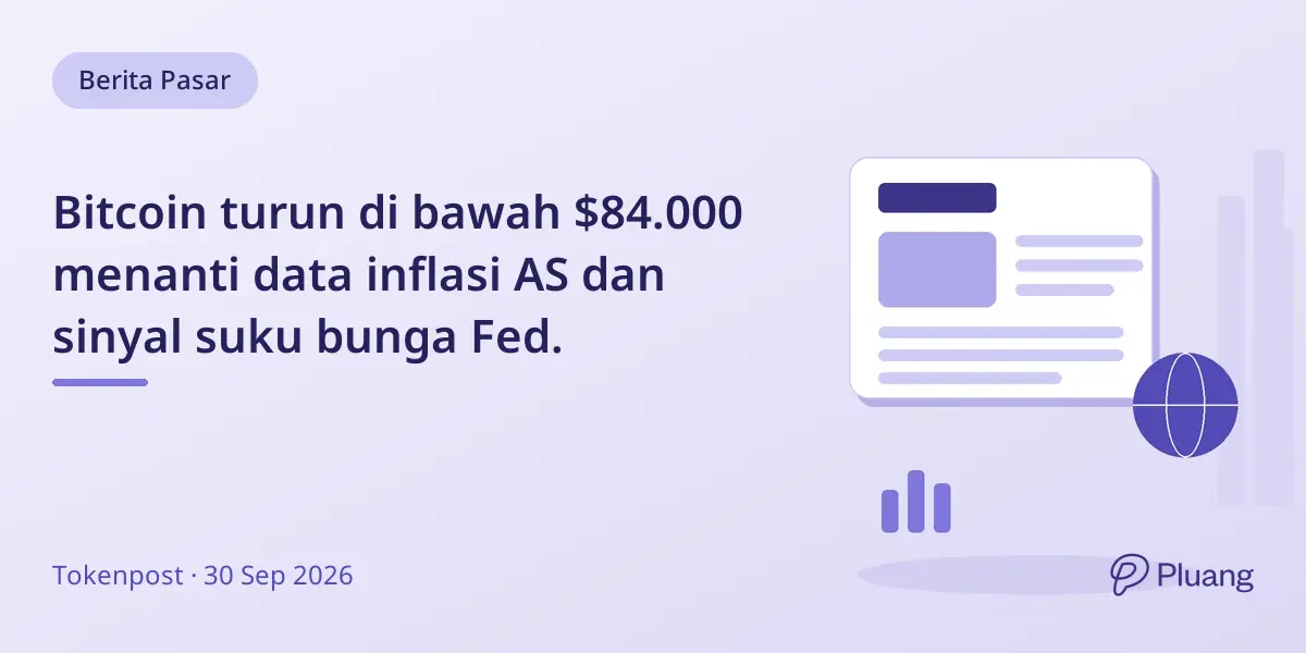 Bitcoin turun di bawah $84.000 menanti data inflasi AS dan sinyal suku bunga Fed.