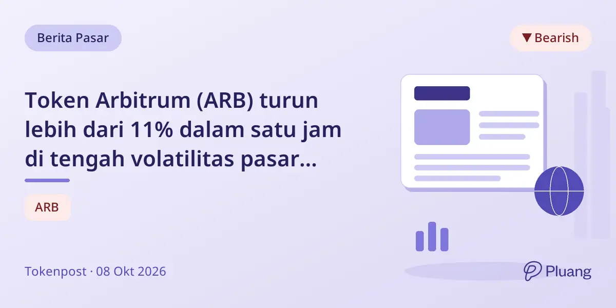 Token Arbitrum (ARB) turun lebih dari 11% dalam satu jam di tengah volatilitas pasar altcoin