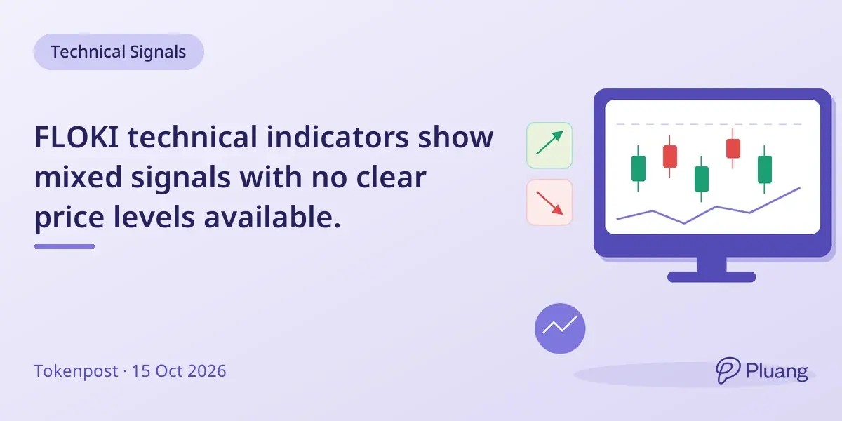 FLOKI technical indicators show mixed signals with no clear price levels available.