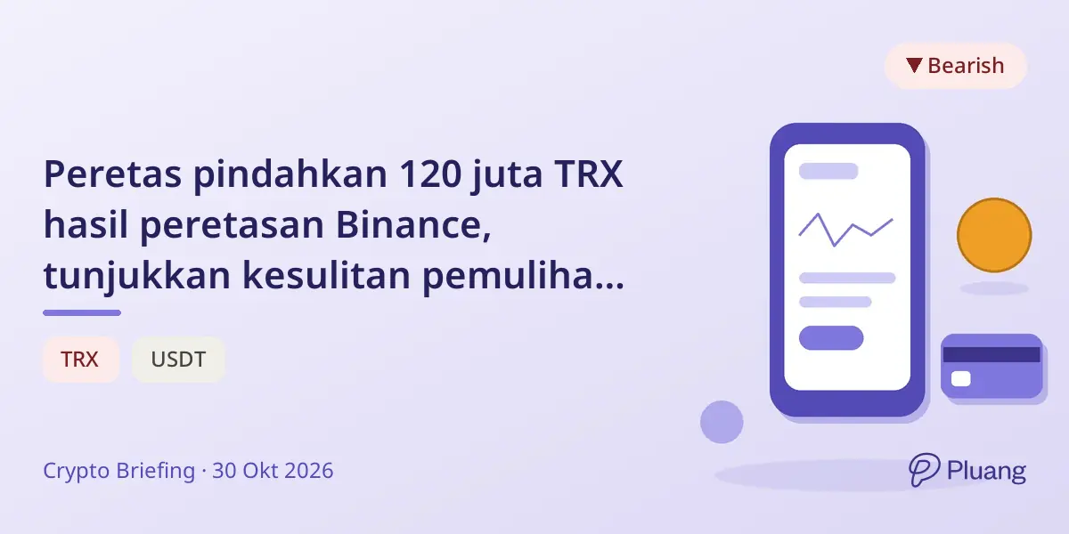 Peretas pindahkan 120 juta TRX hasil peretasan Binance, tunjukkan kesulitan pemulihan token asli.