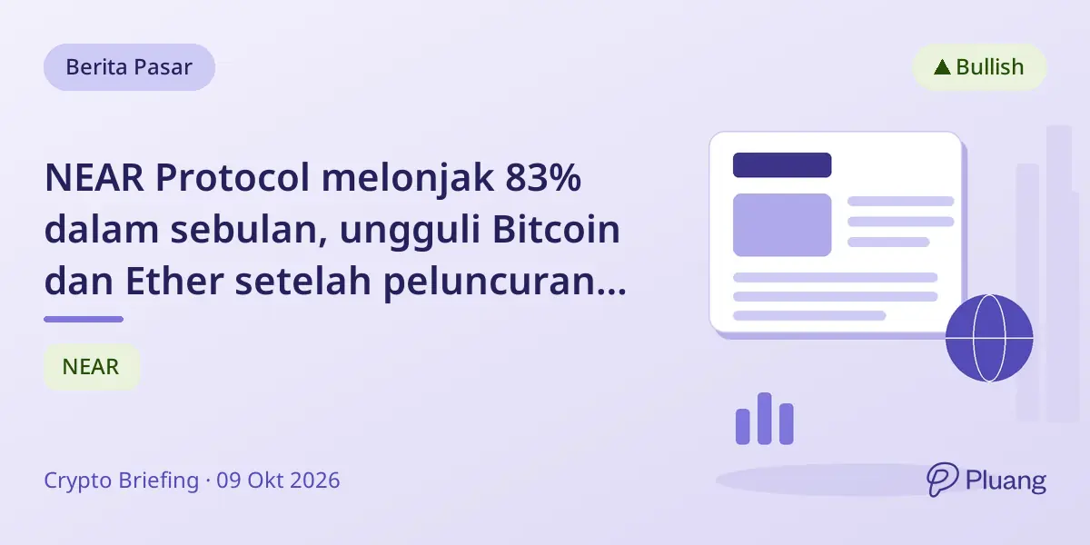 NEAR Protocol melonjak 83% dalam sebulan, ungguli Bitcoin dan Ether setelah peluncuran ETF spot AS.