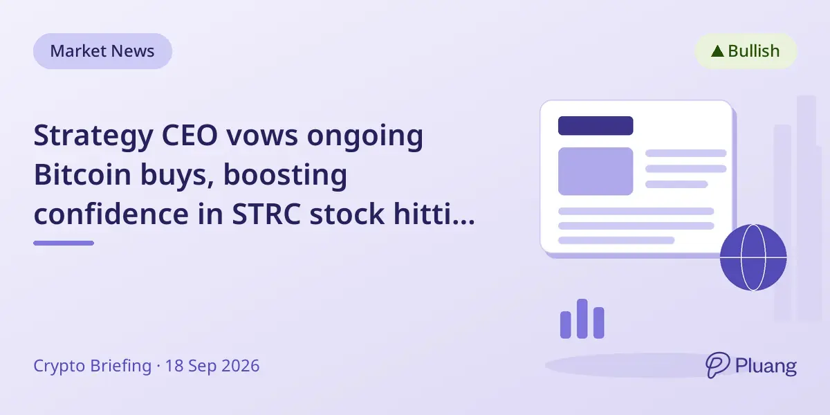Strategy CEO vows ongoing Bitcoin buys, boosting confidence in STRC stock hitting $100