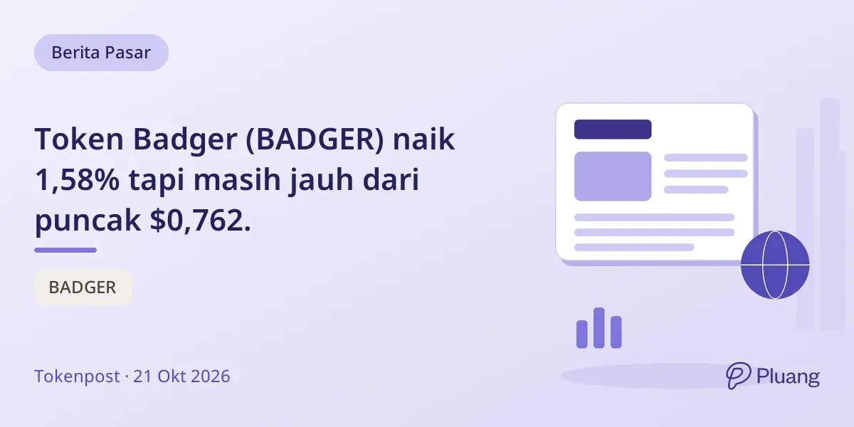 Token Badger (BADGER) naik 1,58% tapi masih jauh dari puncak $0,762.