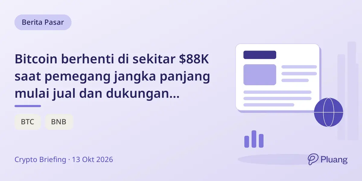 Bitcoin berhenti di sekitar $88K saat pemegang jangka panjang mulai jual dan dukungan muncul di sekitar $81K.
