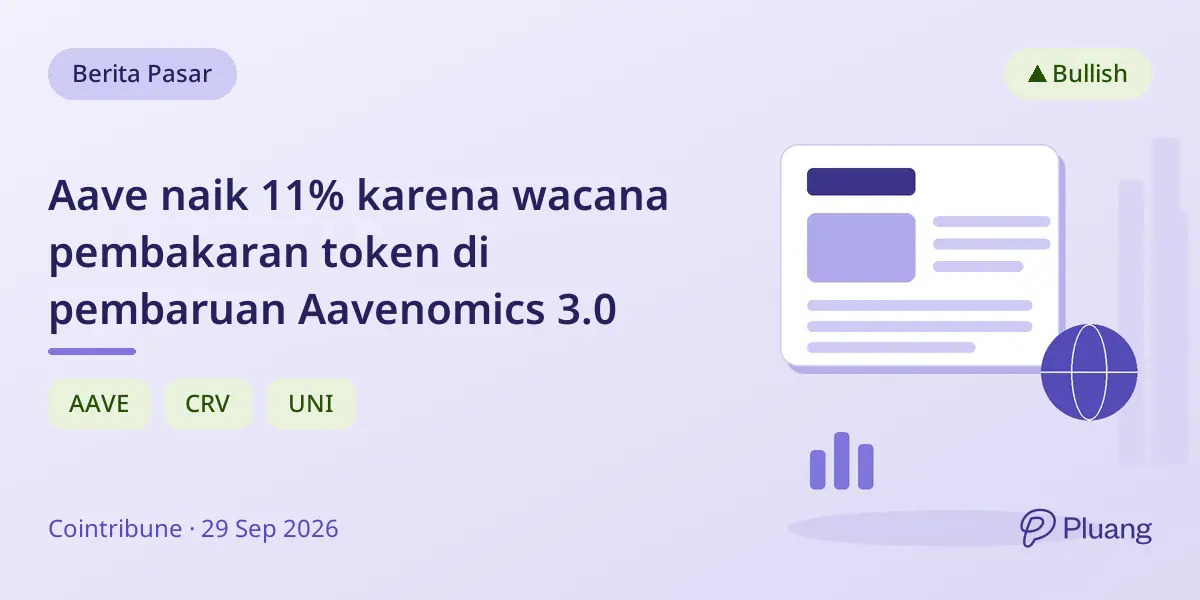 Aave naik 11% karena wacana pembakaran token di pembaruan Aavenomics 3.0
