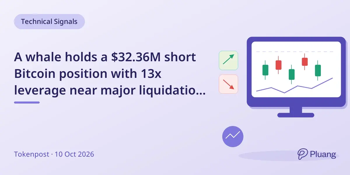 A whale holds a $32.36M short Bitcoin position with 13x leverage near major liquidation anniversary.