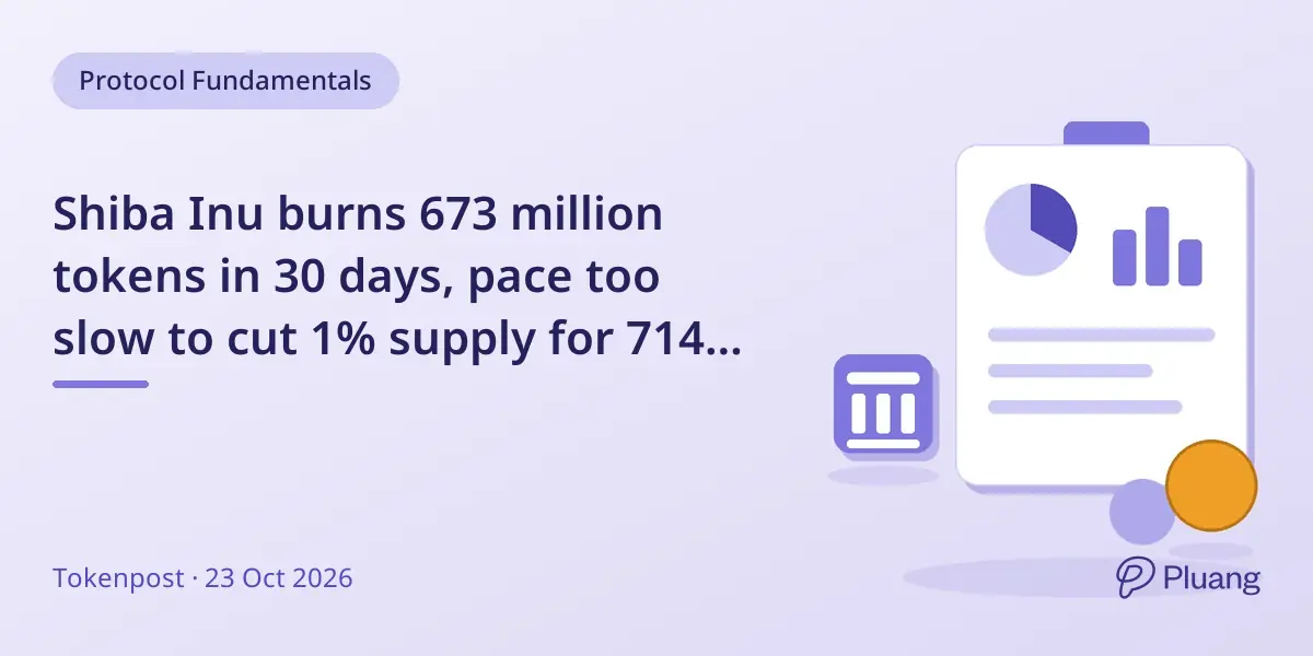 Shiba Inu burns 673 million tokens in 30 days, pace too slow to cut 1% supply for 714 years